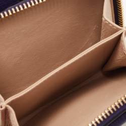 Pre Owned Chloe Purple Leather Drew Compact Wallet