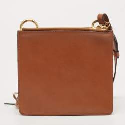 Chloe Brown Leather and Suede  Small Jane Tassel Shoulder Bag