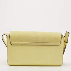 Chloe Yellow Leather and Suede Small Faye Shoulder Bag
