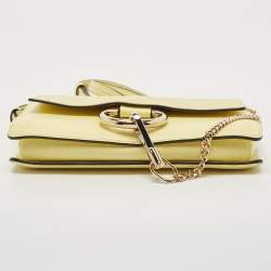 Chloe Yellow Leather and Suede Small Faye Shoulder Bag