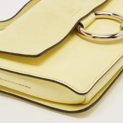 Chloe Yellow Leather and Suede Small Faye Shoulder Bag