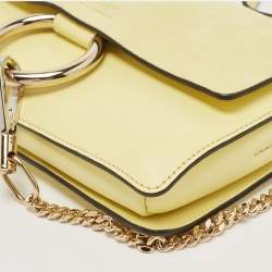 Chloe Yellow Leather and Suede Small Faye Shoulder Bag