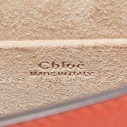 Pre Owned Chloe Brick Brown Leather Small Nile Bracelet Crossbody Bag