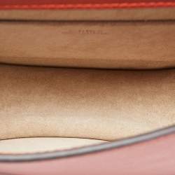 Pre Owned Chloe Brick Brown Leather Small Nile Bracelet Crossbody Bag