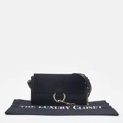 Pre Owned حقيبة كروس كلوي ميني فاي جلد أسود وسويدي