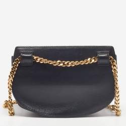 Pre Owned Chloe Black Leather Georgia Convertible Belt Bag