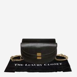 Pre Owned Chloe Black Leather Georgia Convertible Belt Bag