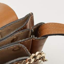 ممل وكة مسبقًا Chloe Brown/Tan Leather and Suede Small Faye Shoulder Bag