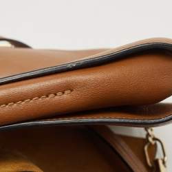 مملوكة مسبقًا Chloe Brown/Tan Leather and Suede Small Faye Shoulder Bag