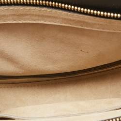 Chloe Blue/Black Leather and Suede Small Pixie Round Crossbody Bag