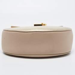 Pre Owned Chloe Beige/Gold Leather Medium Drew Shoulder Bag
