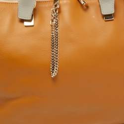 Chloe Tan/Grey Leather Large Baylee Tote