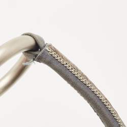 Chloe Light Blue Denim Chain Embellished Crescent Hobo