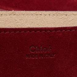 Pre Owned حقيبة كتف كلوي "درو" متوسطة سويدي و جلد بيج