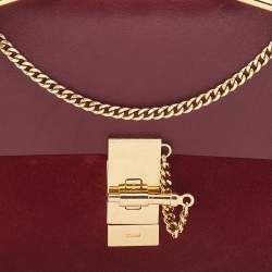 Pre Owned حقيبة كت ف كلوي "درو" متوسطة سويدي و جلد بيج