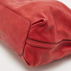 Pre Owned Chloé Red Leather Large Elsie Shoulder Bag