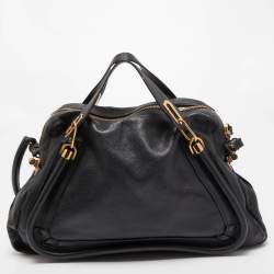 مملوكة مسبقًا Chloe Black Leather Large Paraty Shoulder Bag
