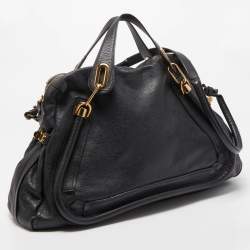 مملوكة مسبقًا Chloe Black Leather Large Paraty Shoulder Bag