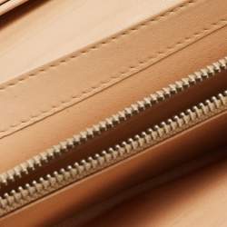 Chloe Metallic Beige Python Flap Continental Wallet