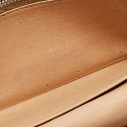 Chloe Metallic Beige Python Flap Continental Wallet