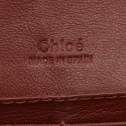 Chloe Rust Leather Flap Continental Wallet