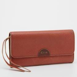 Chloe Rust Leather Flap Continental Wallet