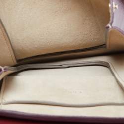 Pre Owned Chloe Burgundy Leather and Suede Mini Faye Crossbody Bag