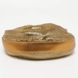 Chloe Gold Leather and Chainmail Mini Hobo