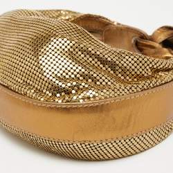 Chloe Gold Leather and Chainmail Mini Hobo