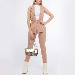 Chloé Gold Python Medium Elsie Shoulder Bag