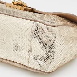 Chloé Gold Python Medium Elsie Shoulder Bag