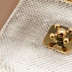 Chloé Gold Python Medium Elsie Shoulder Bag