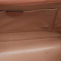 مملوكة مسبقًا Chloe Peach Leather Medium Elsie Chain Flap Shoulder Bag