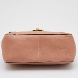 مملوكة مسبقًا Chloe Peach Leather Medium Elsie Chain Flap Shoulder Bag