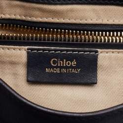 Chloe Black Leather and Suede Medium Faye Backpack