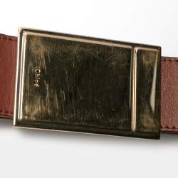 Pre Owned حقيبة يد كلوي بايلي متوسطة جلد بيج داكن و رصاصي