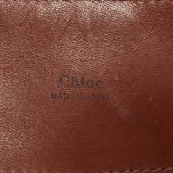 Pre Owned حقيبة يد كلوي بايلي متوسطة جلد بيج داكن و رصاصي