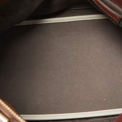 Pre Owned حقيبة يد كلوي بايلي متوسطة جلد بيج داكن و رصاصي