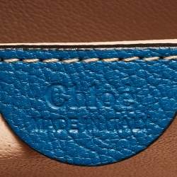 Pre Owned Chloe Blue Leather Small Elsie Shoulder Bag