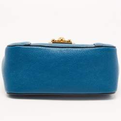 Pre Owned Chloe Blue Leather Small Elsie Shoulder Bag