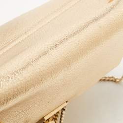 Chloe Metallic Gold Leather Medium Drew Shoulder Bag