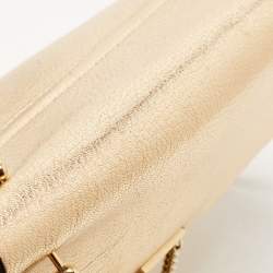 Chloe Metallic Gold Leather Medium Drew Shoulder Bag