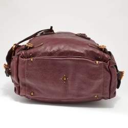 Pre Owned Chloé Burgundy Leather Paddington Satchel