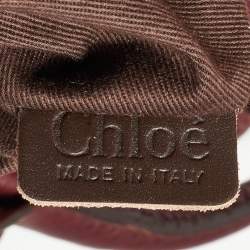 Pre Owned Chloé Burgundy Leather Paddington Satchel
