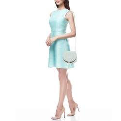 Pre Owned Chloe Airy Green Suede and Leather Small Marcie Saddle Bag