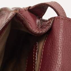 Chloe Burgundy Leather Mini Marcie Crossbody Bag