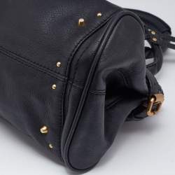 Pre Owned Chloe Black Leather Medium Paddington Satchel