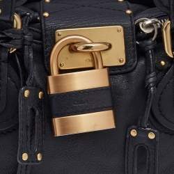 Pre Owned Chloe Black Leather Medium Paddington Satchel