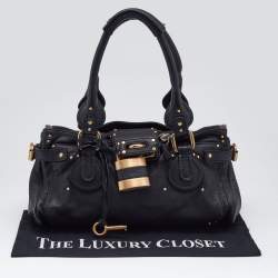 Pre Owned Chloe Black Leather Medium Paddington Satchel