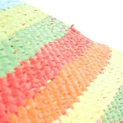 Pre Owned Valentino Multicolor Raffia and Leather Rockstud Summer Tote